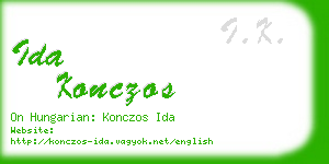 ida konczos business card